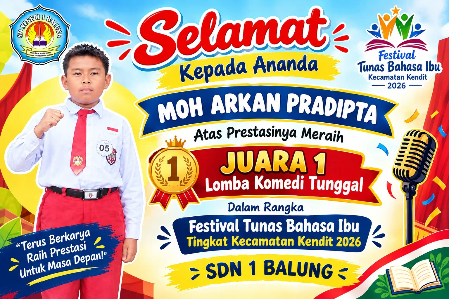 Juara 1 Komedi Tunggal Putra